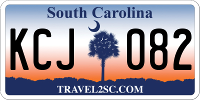 SC license plate KCJ082