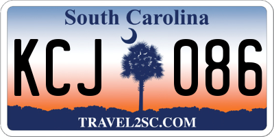 SC license plate KCJ086
