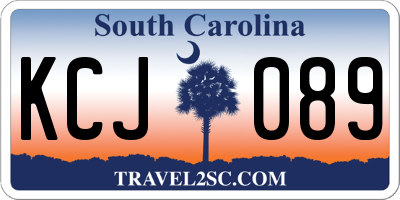 SC license plate KCJ089