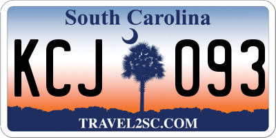 SC license plate KCJ093
