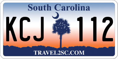 SC license plate KCJ112