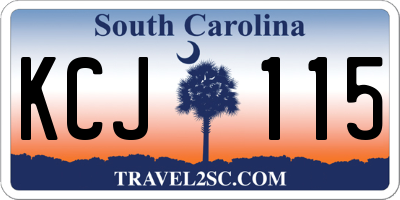 SC license plate KCJ115