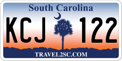 SC license plate KCJ122