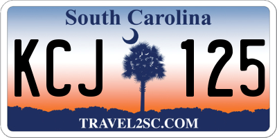 SC license plate KCJ125