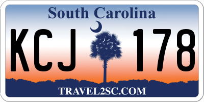 SC license plate KCJ178