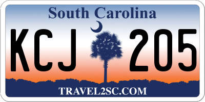 SC license plate KCJ205