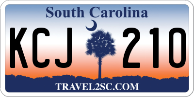 SC license plate KCJ210