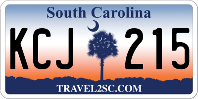 SC license plate KCJ215