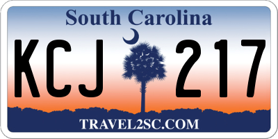 SC license plate KCJ217