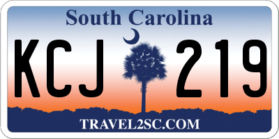 SC license plate KCJ219