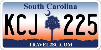 SC license plate KCJ225