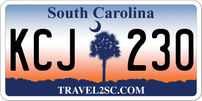 SC license plate KCJ230