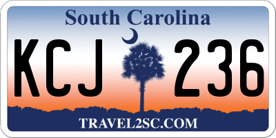 SC license plate KCJ236