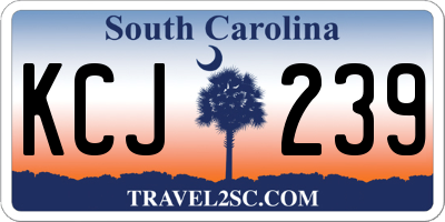 SC license plate KCJ239