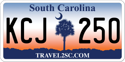 SC license plate KCJ250