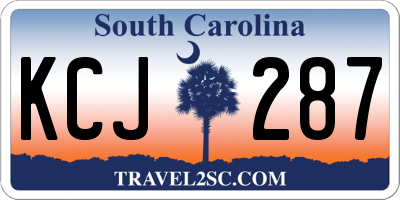 SC license plate KCJ287