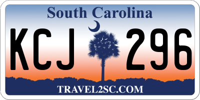 SC license plate KCJ296