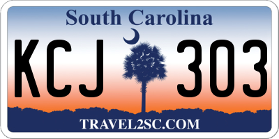 SC license plate KCJ303