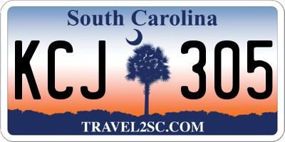 SC license plate KCJ305