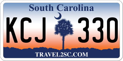 SC license plate KCJ330