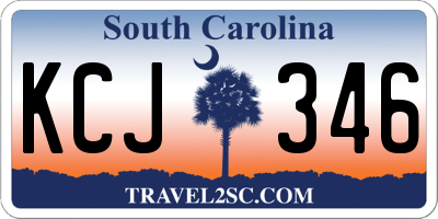SC license plate KCJ346