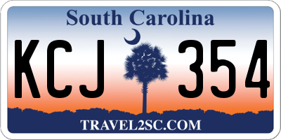 SC license plate KCJ354