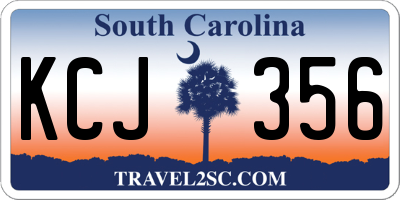 SC license plate KCJ356