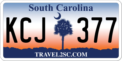SC license plate KCJ377