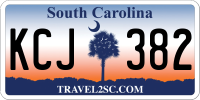SC license plate KCJ382
