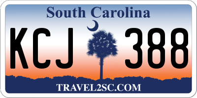 SC license plate KCJ388