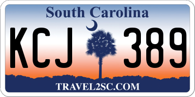 SC license plate KCJ389