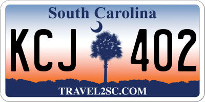 SC license plate KCJ402