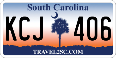 SC license plate KCJ406