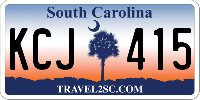 SC license plate KCJ415