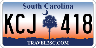 SC license plate KCJ418