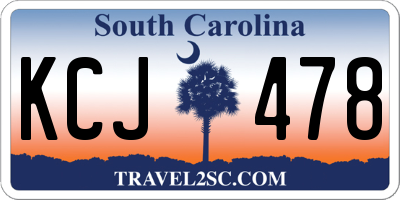 SC license plate KCJ478