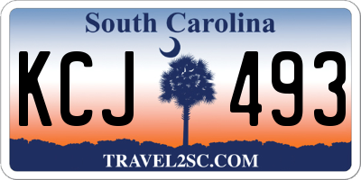 SC license plate KCJ493