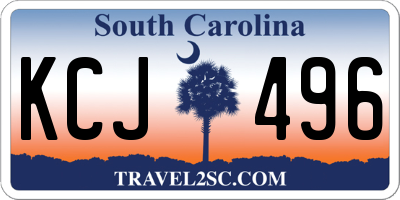 SC license plate KCJ496
