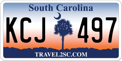 SC license plate KCJ497
