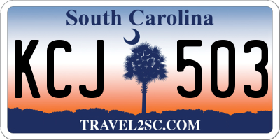 SC license plate KCJ503