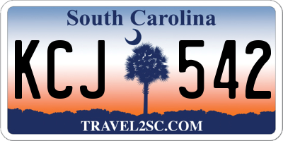 SC license plate KCJ542