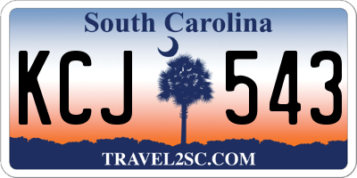 SC license plate KCJ543