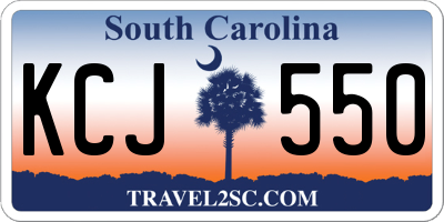 SC license plate KCJ550