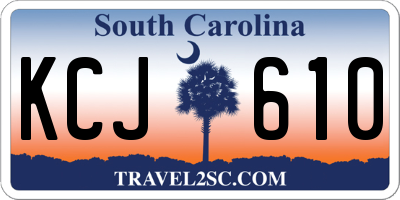 SC license plate KCJ610