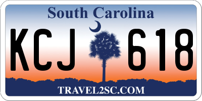 SC license plate KCJ618