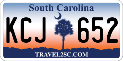 SC license plate KCJ652