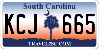 SC license plate KCJ665