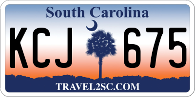 SC license plate KCJ675