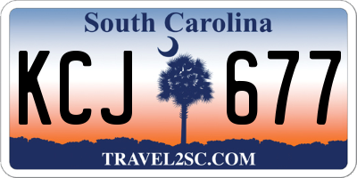 SC license plate KCJ677
