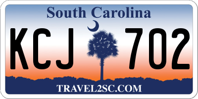 SC license plate KCJ702
